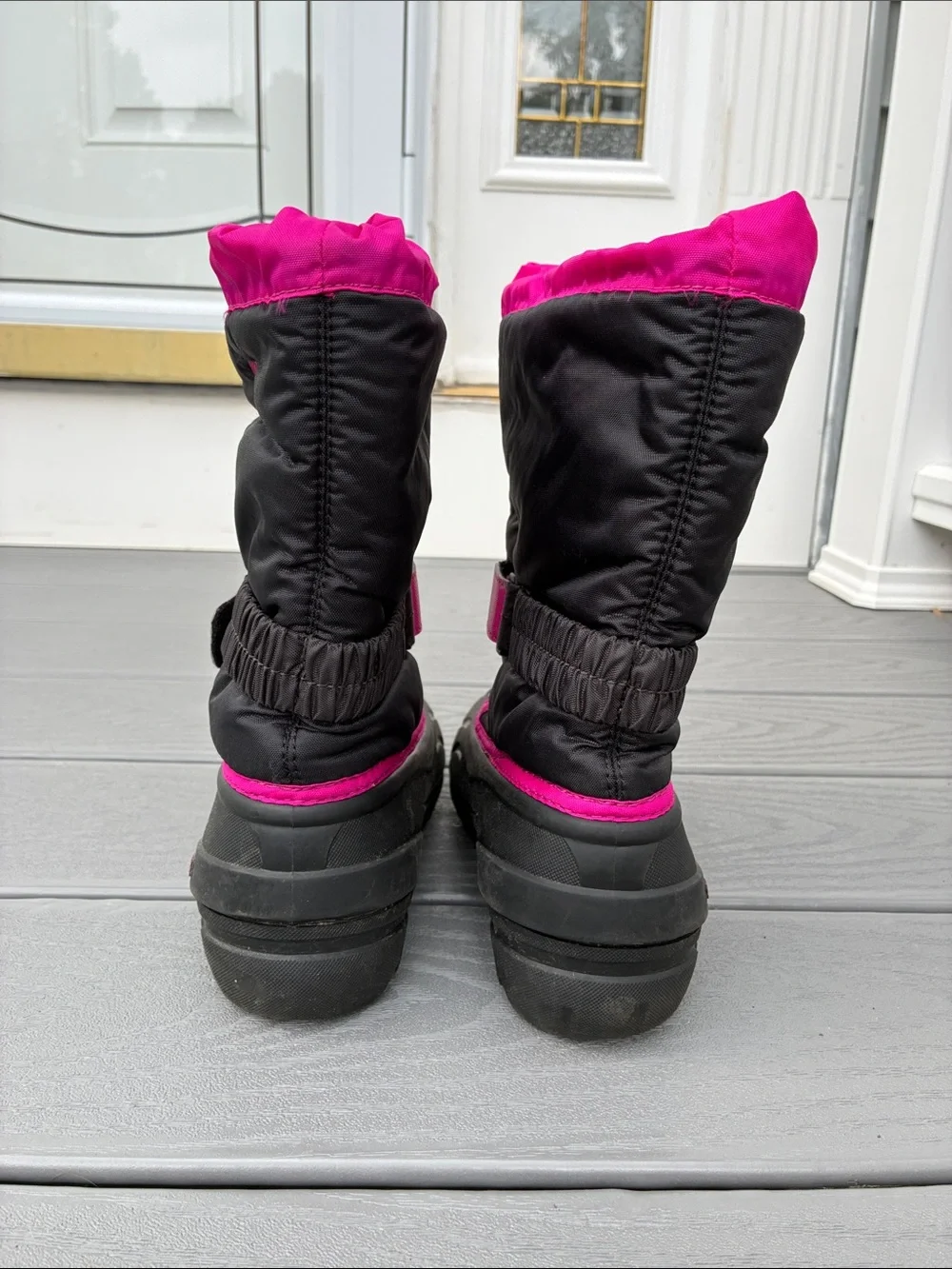 SOREL Kids' Flurry Waterproof Snow Boot Black & Hot Pink Size 3